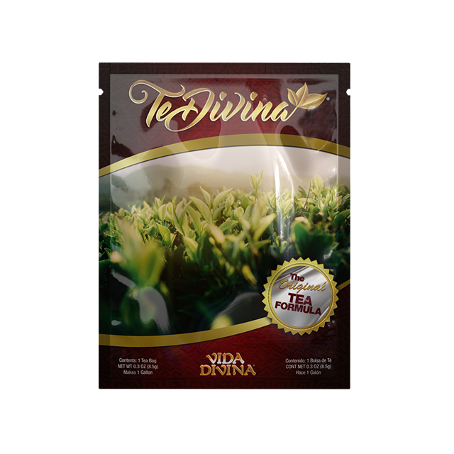 Empaque original de Té Divina de Vida Divina